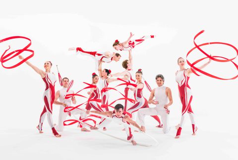 Acrobaitc Troupe Cirque Show Red White Gecko Live Entertianment