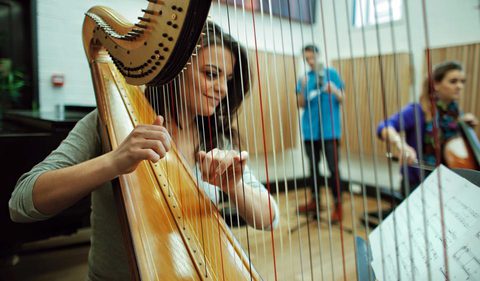 Harpist Cecilia Classical Harpist for hire Gecko Live Entertainment