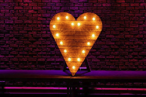 Light Up Letter Hire Heart