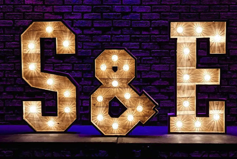 Light Up Letter Hire Initials