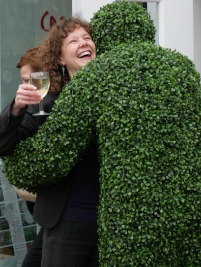 Living Topiary Hugs Lady