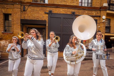 Picadilly Roaming Brass Band Wandering London Brass Band Gecko Live Entertainment