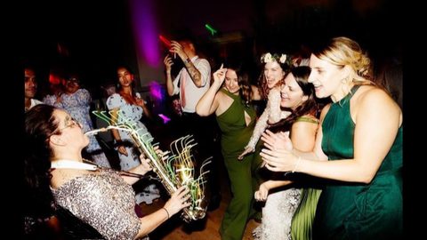 Solo Sax Player Liz London Sax Player for weddings Gecko Live Entertainment