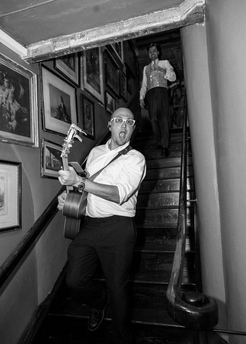 Walking to the nightclub at St Giles House Rupert and Sophie Camilla Arnhold Photography Gecko Live Entertainment